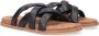Notre-v Zwarte Gevlochten Leren Slippers Black Dames - Thumbnail 2