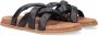 Notre-v Zwarte Gevlochten Leren Slippers Black Dames - Thumbnail 1