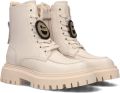Nubikk Fae Bobbi Jr leren veterboots ecru Meisjes Leer Effen 25 - Beige