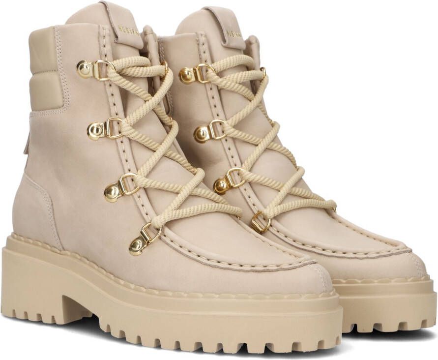 NUBIKK Beige Veterboots Fae Prime