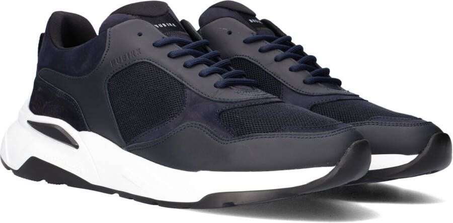 Nubikk Dusk Marine sneaker met nubuck en leren details