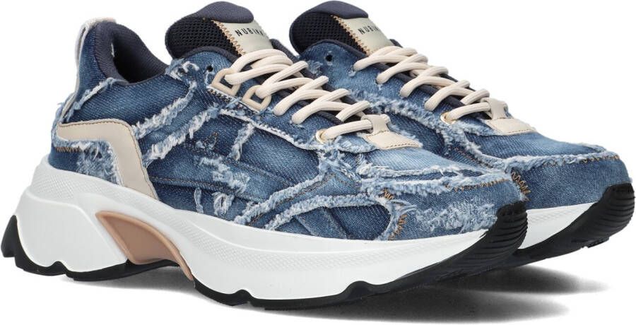 Nubikk Ross Nomad chunky leren sneakers blauw