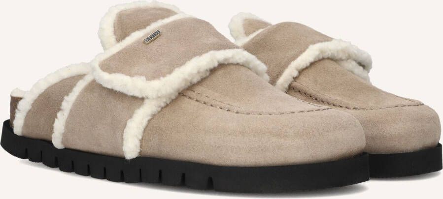 NUBIKK Instappers Dames Teddy Fur Maat: 39 Materiaal: Suède Kleur: Taupe
