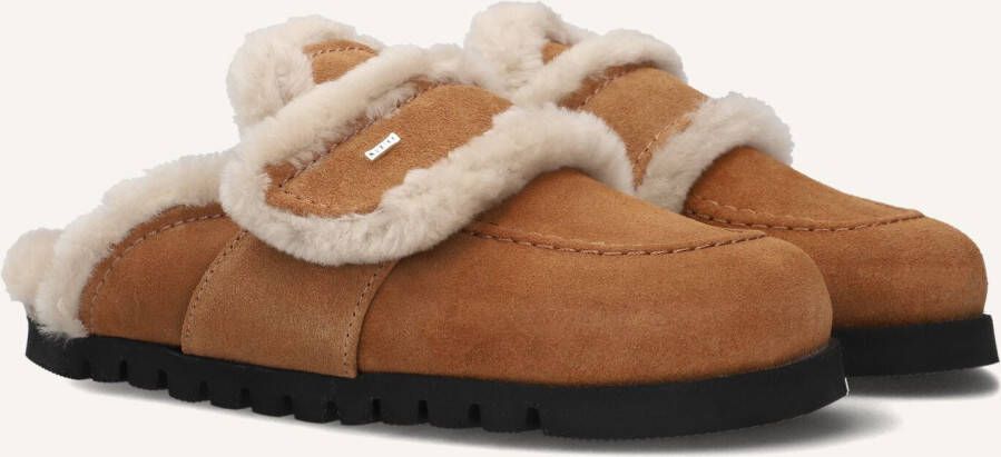 NUBIKK Instappers Dames Teddy Fur Maat: 38 Materiaal: Suède Kleur: Cognac