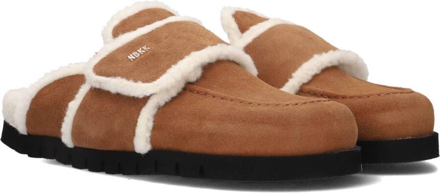 NUBIKK Cognac Pantoffels Teddy Fur