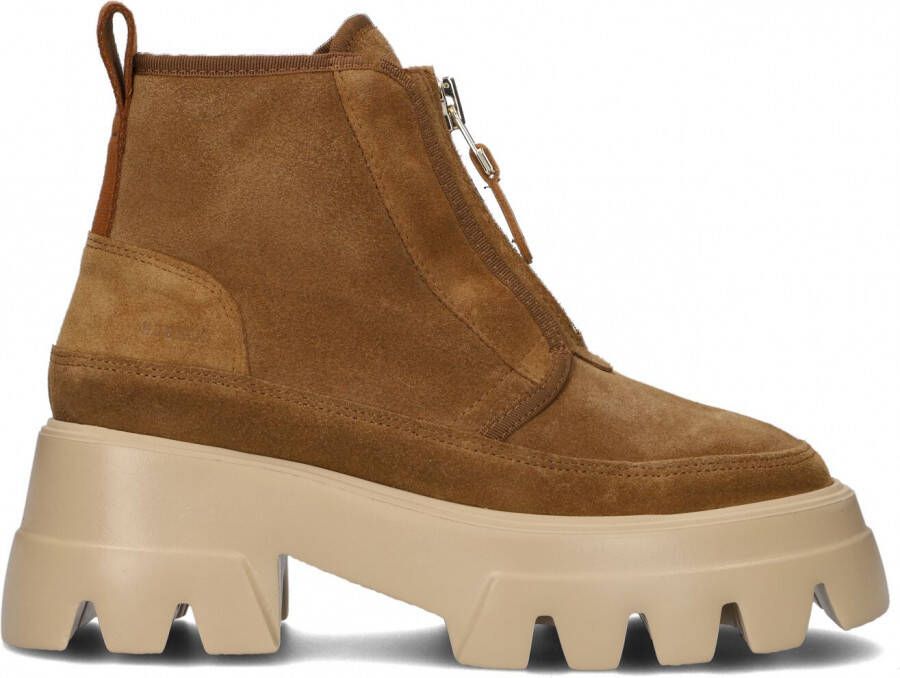 Nubikk Gorpcore outdoor FAshion bruin Tinten Flore Rock Fur Enkelboots Enkellaarsjes Dames Camel - Foto 2