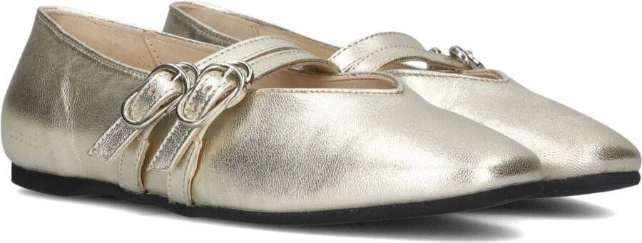 Nubikk Gisele Grace ballerina van leer met metallic finish