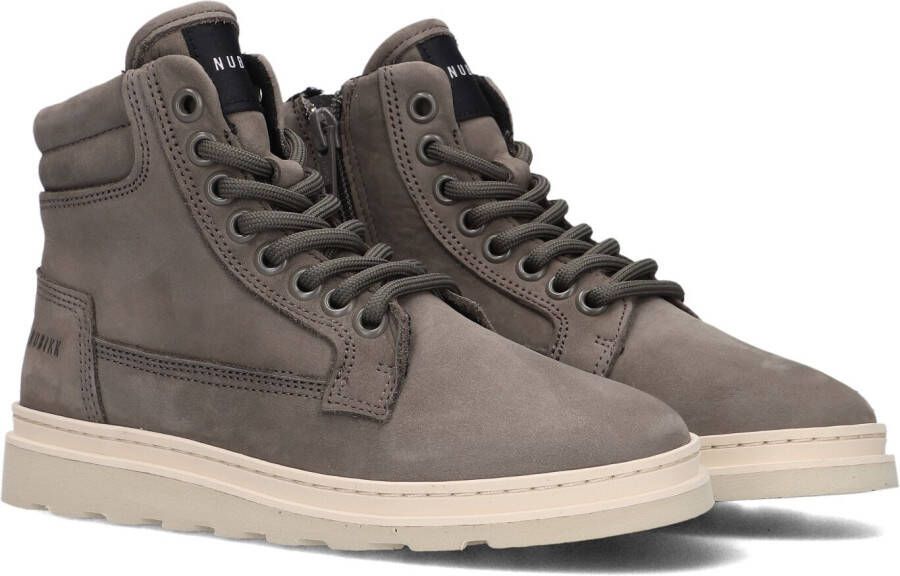 Nubikk suède veterboots lichtgroen Jongens Suede 25