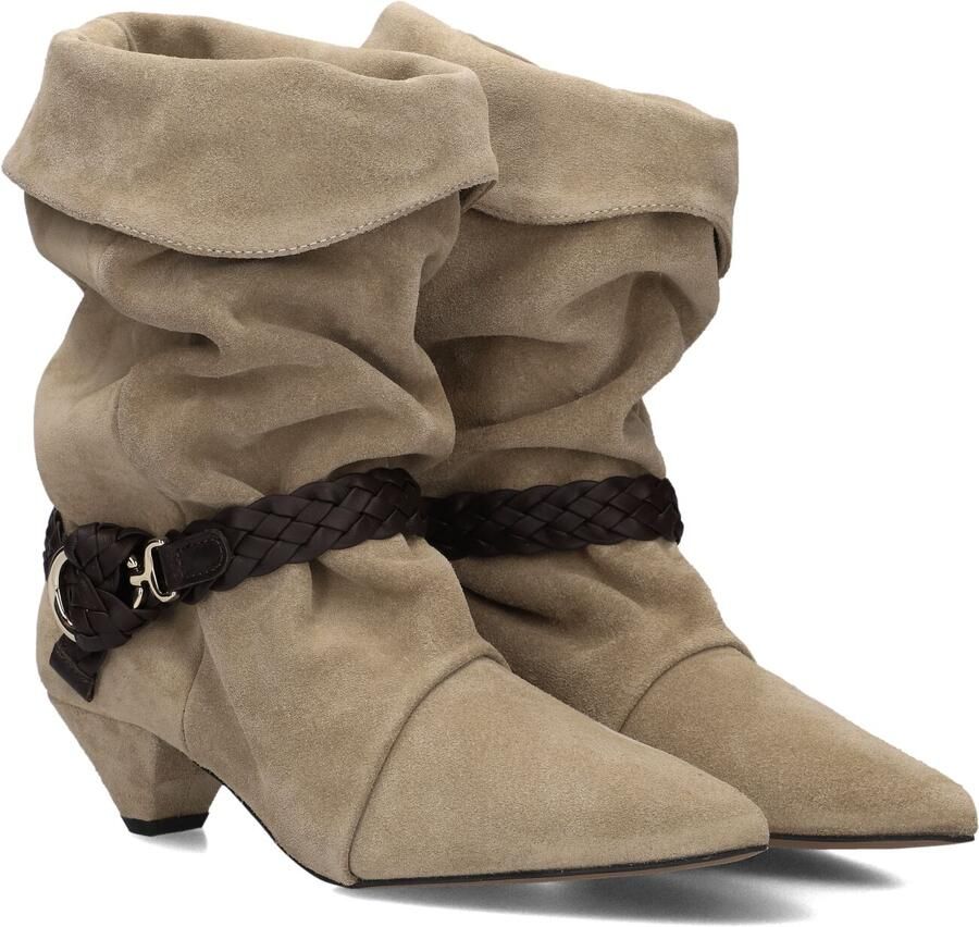 NUBIKK Beige Enkellaarsjes Sally Lynn