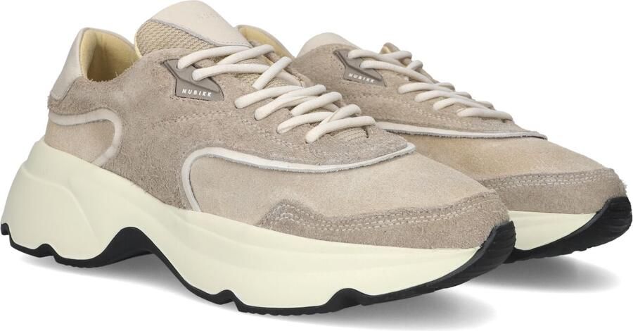 NUBIKK Lage Sneakers Dames Ross Zay Suède Beige