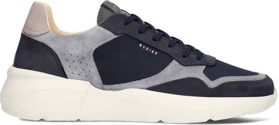 NUBIKK Lage Sneakers Heren Roque Road Wave Nubuck Blauw
