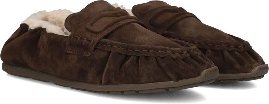 NUBIKK Loafers Dames Riley Mio Fur Suède Bruin