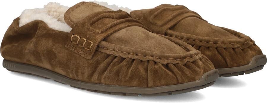 NUBIKK Loafers Dames Riley Mio Fur Suède Bruin