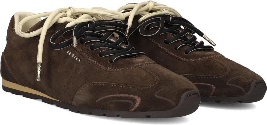 NUBIKK Lage Sneakers Dames Billy Lou Ii Suède Bruin