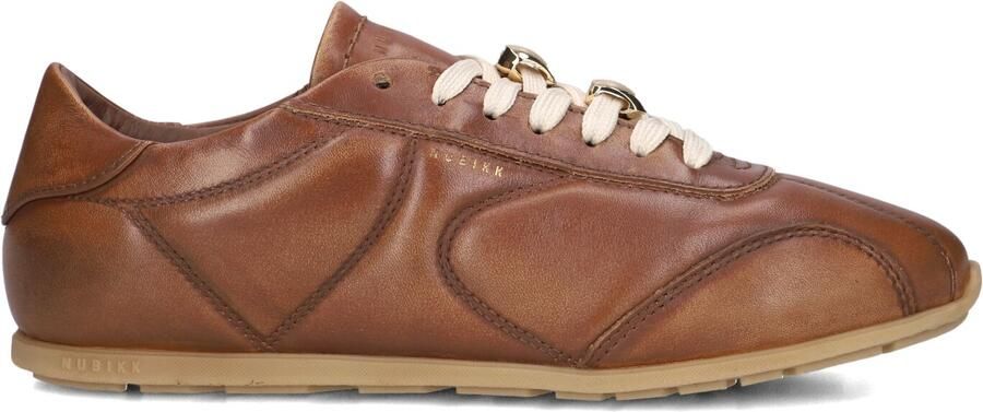 NUBIKK Lage Sneakers Dames Riley Rush Leer Bruin