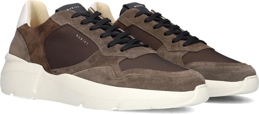 NUBIKK Lage Sneakers Heren Roque Road Wave Suède Bruin