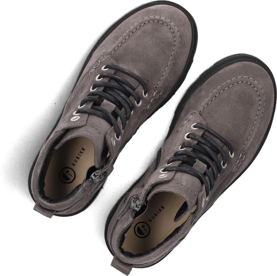 Nubikk suède veterboots donkergrijs