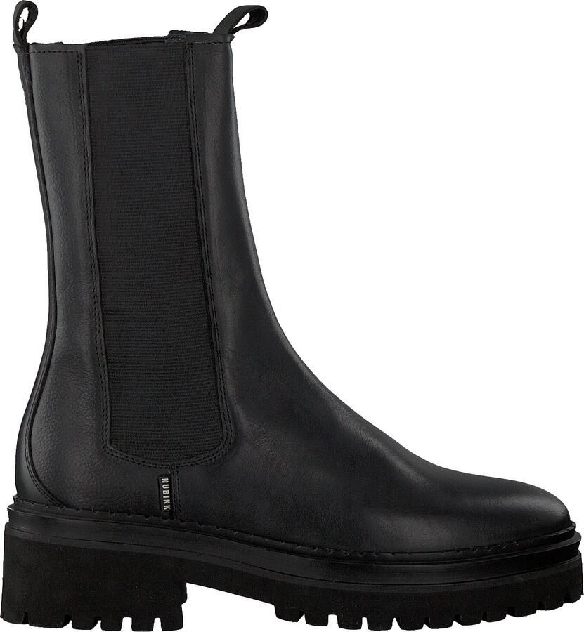 NUBIKK Chelsea Boots Dames Fae Adams Leer Zwart