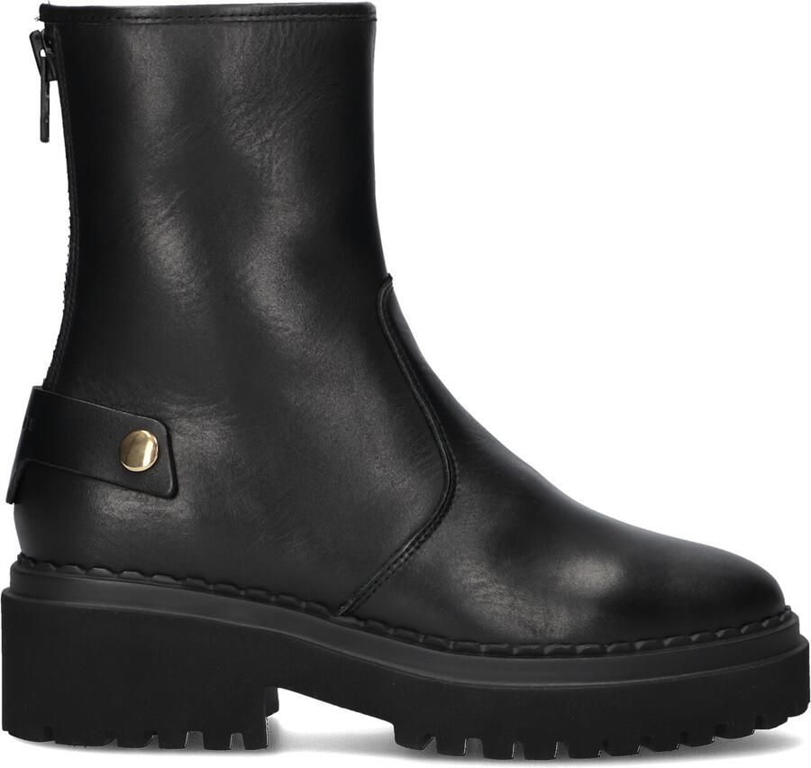 NUBIKK Enkelboots Dames Fae Leva Fur Maat: 38 Materiaal: Leer Kleur: Zwart - Foto 2