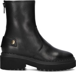 NUBIKK Enkelboots Dames Fae Leva Fur Leer Zwart