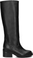NUBIKK Hoge Laarzen Dames Cassy Boot Leer Zwart - Zwart