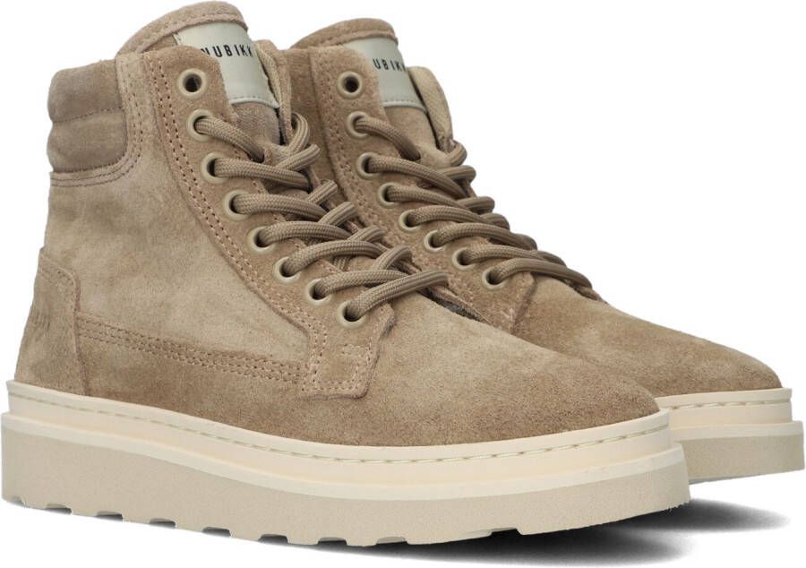 Nubikk suède veterboots taupe Bruin Jongens Suede Effen 29