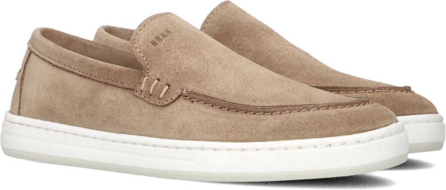 Nubikk suède loafers taupe Bruin Jongens Suede Effen 28