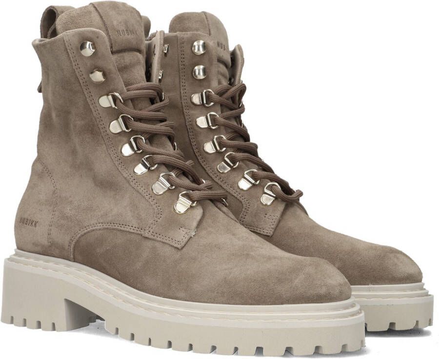 Nubikk June Laarzen Stijlvolle en Trendy Veterschoenen voor Vrouwen Beige Dames