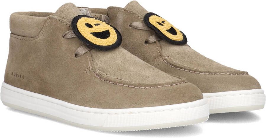 Nubikk suède veterboots taupe Bruin Jongens Suede Effen 29
