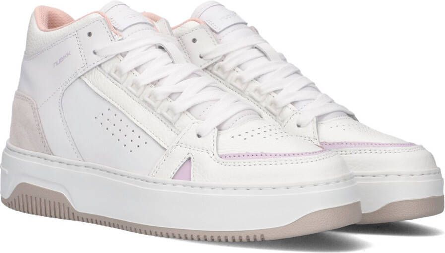 Nubikk Witte Hoge Sneaker Basket Mid Dames