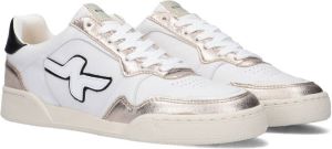 Nubikk Witte Leren Sneakers met Metallic Details Wit Dames