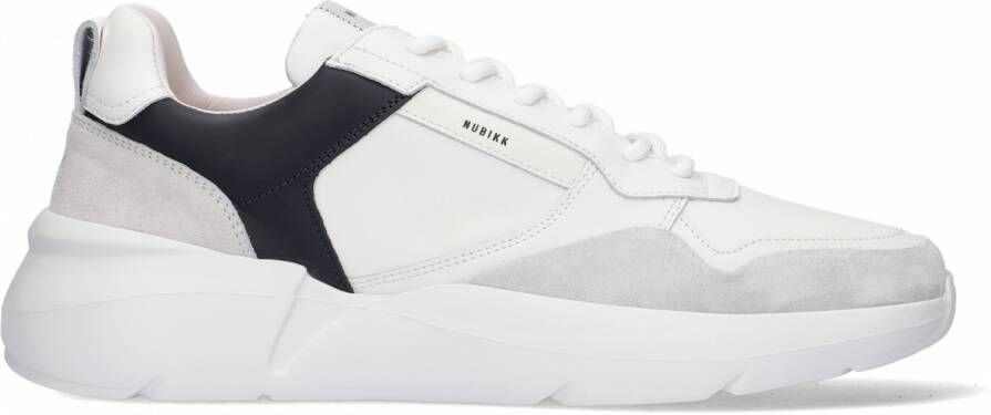 NUBIKK Lage Sneakers Heren Roque Road Wave Maat: 40 Materiaal: Leer Kleur: Wit