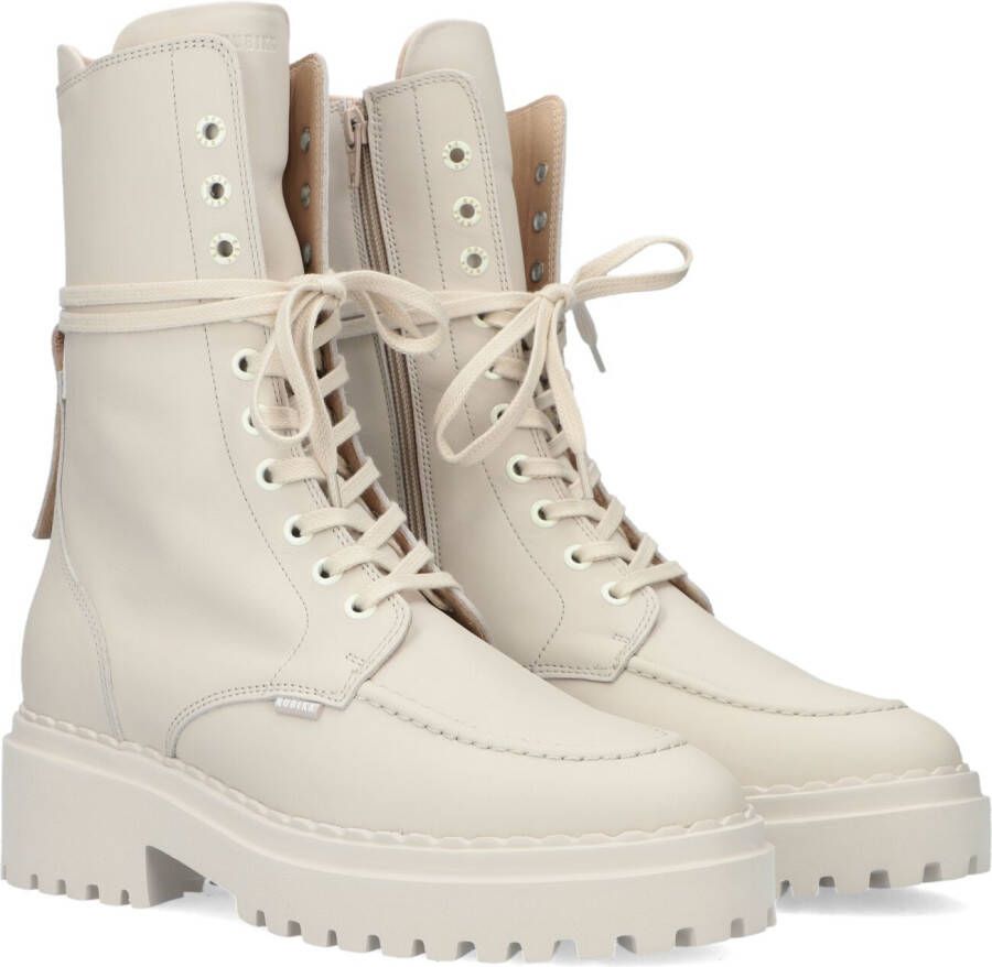 Nubikk Witte Veterboots Fae Aubine