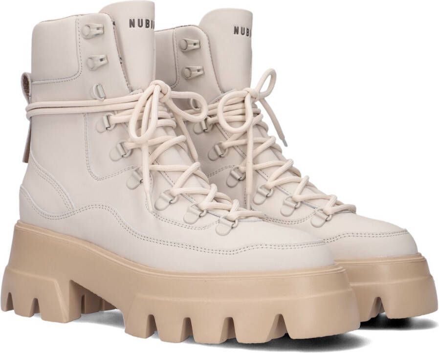 Nubikk Witte Veterboots Flore Montagne