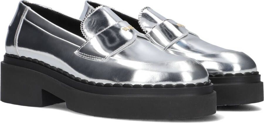 NUBIKK Loafers Dames Frankie Loafer Maat: 40 Materiaal: Leer Kleur: Zilver