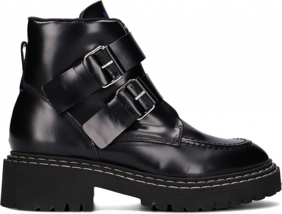 Nubikk Stijlvolle Chunky Fur Platte Muiltjes Black Dames