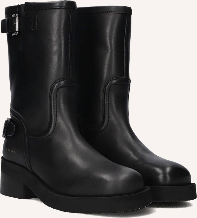 NUBIKK Biker Boots Dames Eve Leva Maat: 39 Materiaal: Leer Kleur: Zwart