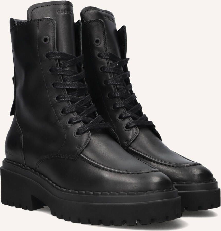 NUBIKK Veterboots Dames Fae Bobbi Maat: 38 Materiaal: Leer Kleur: Zwart
