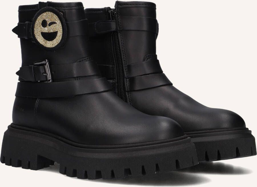 Nubikk Fae Maryn Jr chunky leren enkelboots zwart