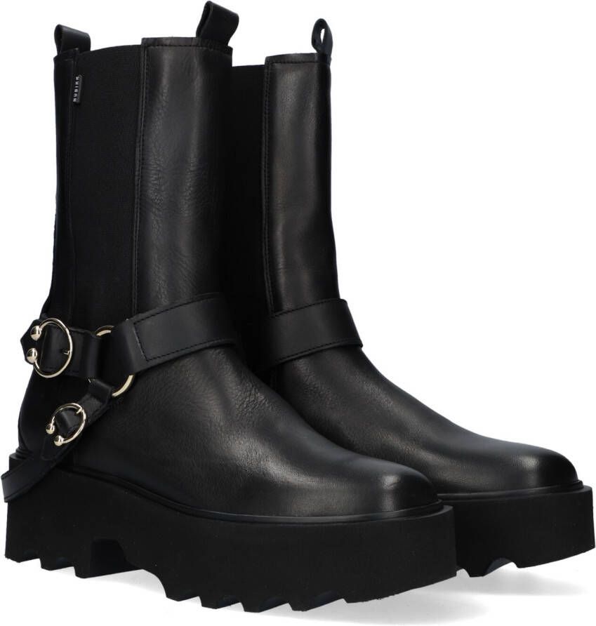 Nubikk Fara Isa chelsea boot van leer met gesp details