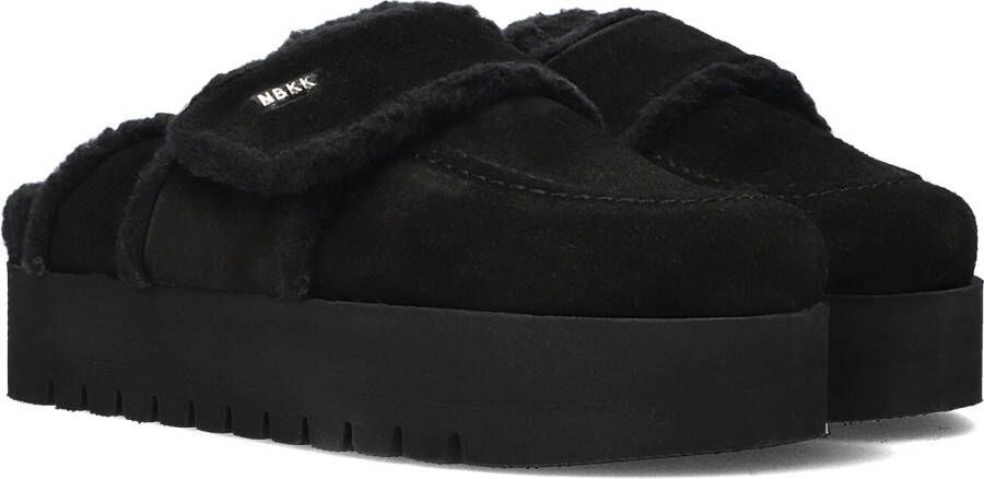 NUBIKK Instappers Dames Teddy Fur Maat: 37 Materiaal: Textiel Kleur: Zwart