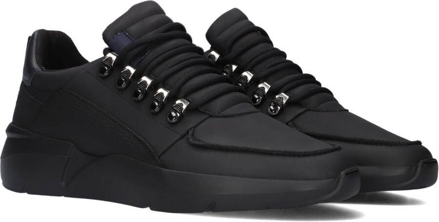 Nubikk Lage Sneaker in Zwart-Blauw Black Heren