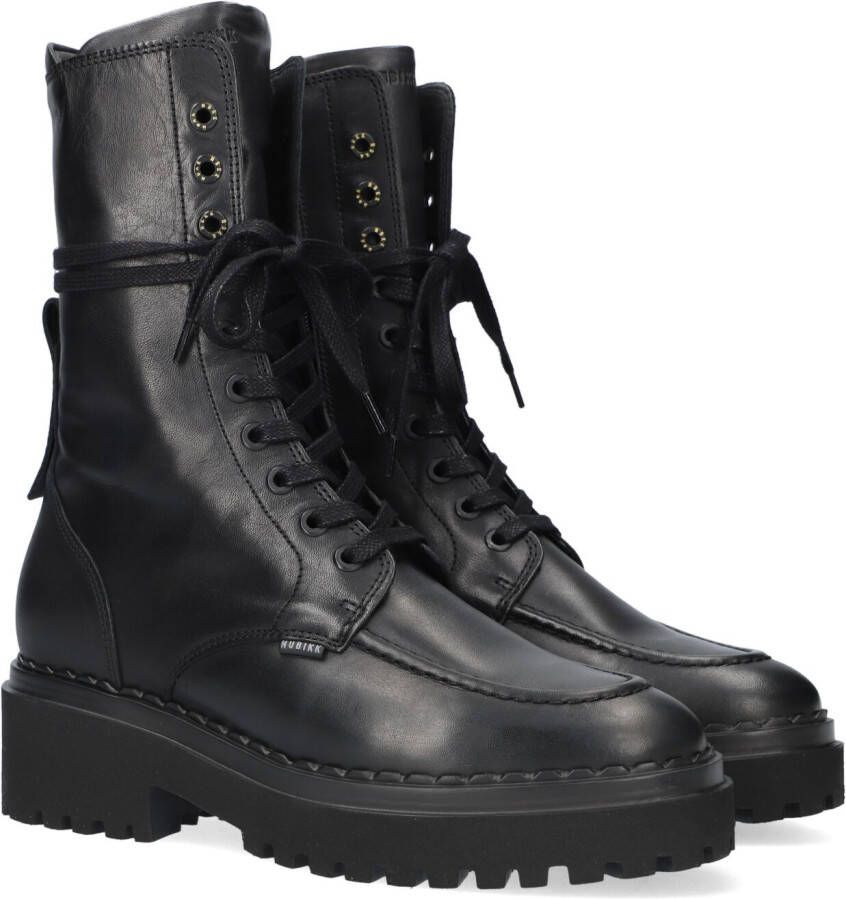 NUBIKK Zwarte Veterboots Fae Aubine