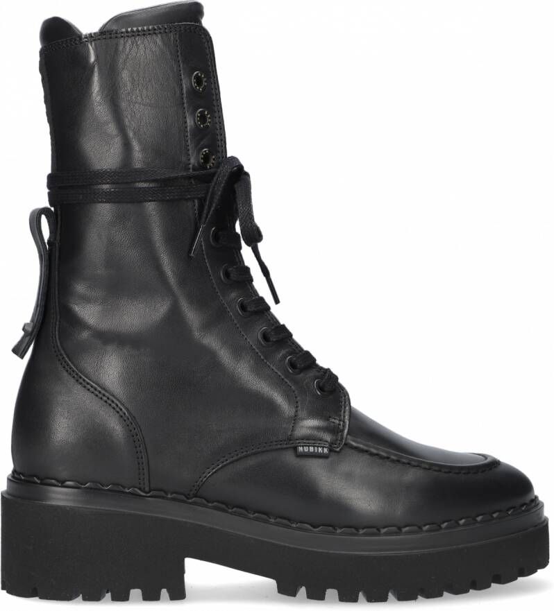 NUBIKK Veterboots Dames Fae Aubine Maat: 38 Materiaal: Leer Kleur: Zwart - Foto 2
