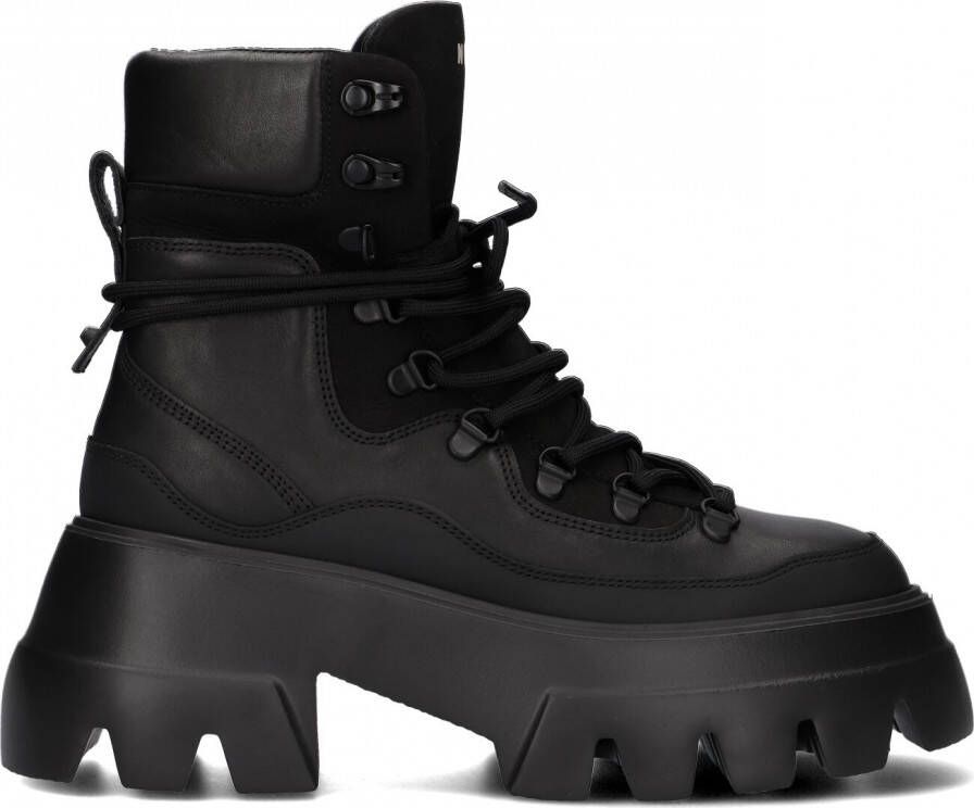 Nubikk Flore Montagne biker boot van leer met nubuck details