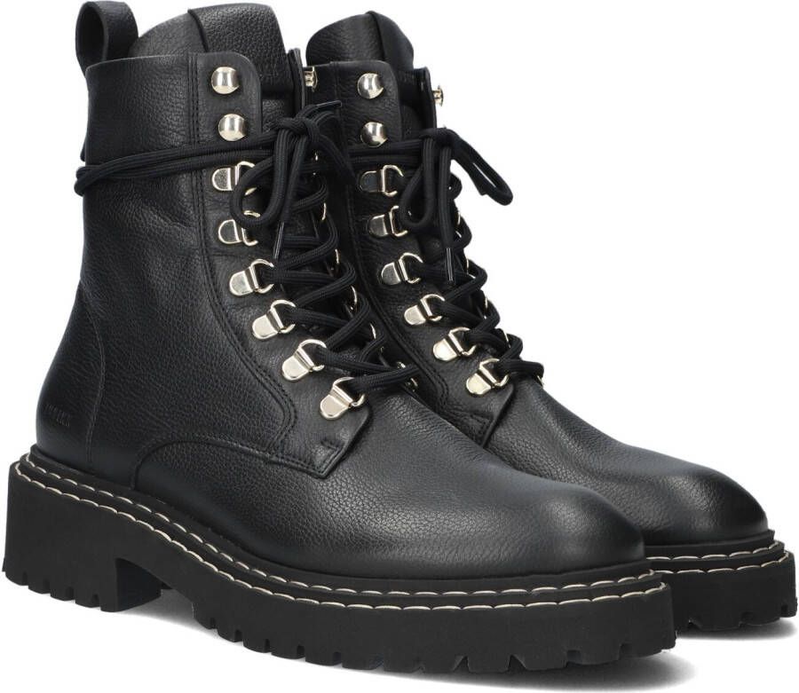 Nubikk Frankie June leren veterboots zwart