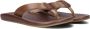 OLUKAI Teenslippers Heren Ilikai Maat: 45 Materiaal: Leer Kleur: Cognac - Thumbnail 1