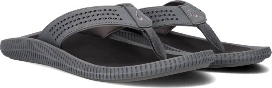 OLUKAI Teenslippers Heren Ulele Maat: 45 Materiaal: Textiel Kleur: Grijs