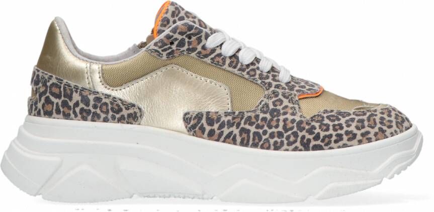 Omoda O1266-212 Lage sneakers Leren Sneaker Meisjes Beige - Schoenen.nl
