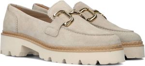 Chain Detail Bruin Tinten Bee Bold Loafers Instappers Dames Beige